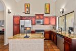Functional Kitchen with all the amenities in place for your stay.